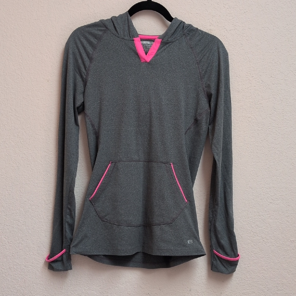Layer 8 Charcoal and Pink Women's Hoodie